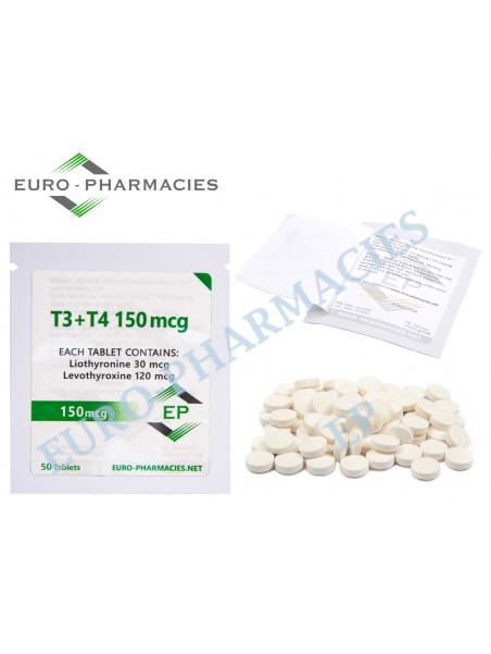 T3+T4 - ( T3-30mcg + T4-120mcg) -150mcg/tab Euro-Pharmacies