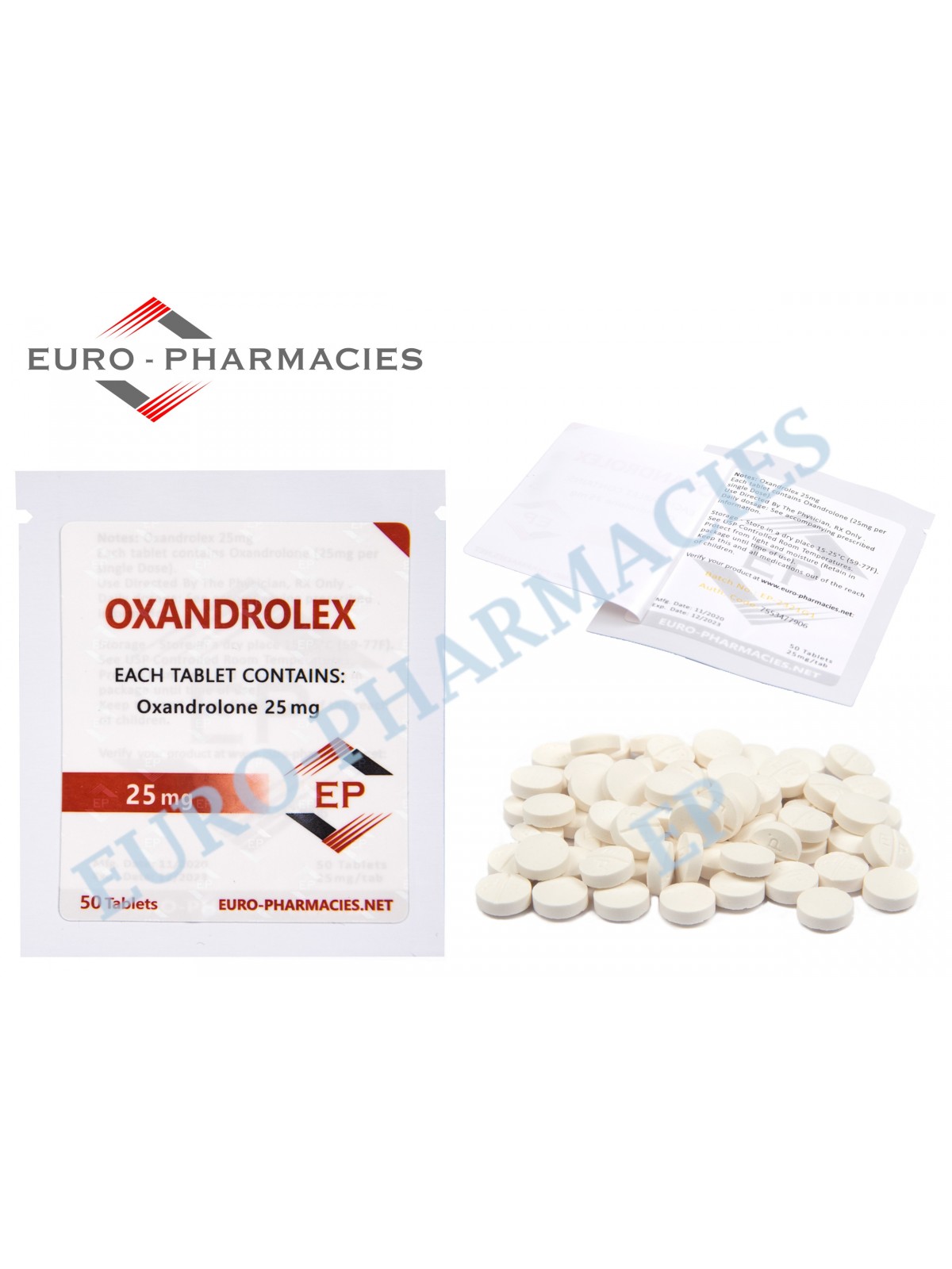Oxandrolex (Anavar) - 25mg/tab 50 Tabs/bag Euro-Pharmacies - USA