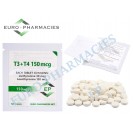T3+T4 - ( T3-30mcg + T4-120mcg) -150mcg/tab 50 Tabs/bag Euro-Pharmacies - USA