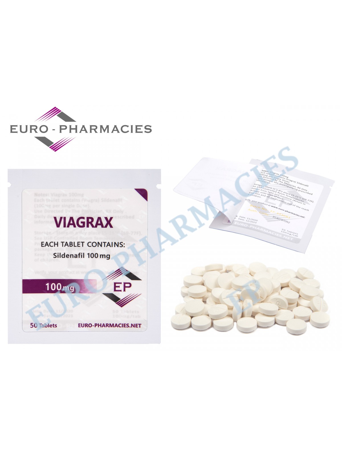 Viagrax (Sildenafil) - 100mg/tab Euro-Pharmacies