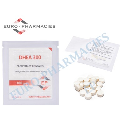 DHEA 300 - (dehydroepiandrosterone) 300mg/tab, 50 pills/bag - Euro-Pharmacies