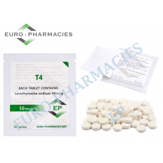 T4 - 50mcg/tab 50 Tabs/bag Euro-Pharmacies -USA