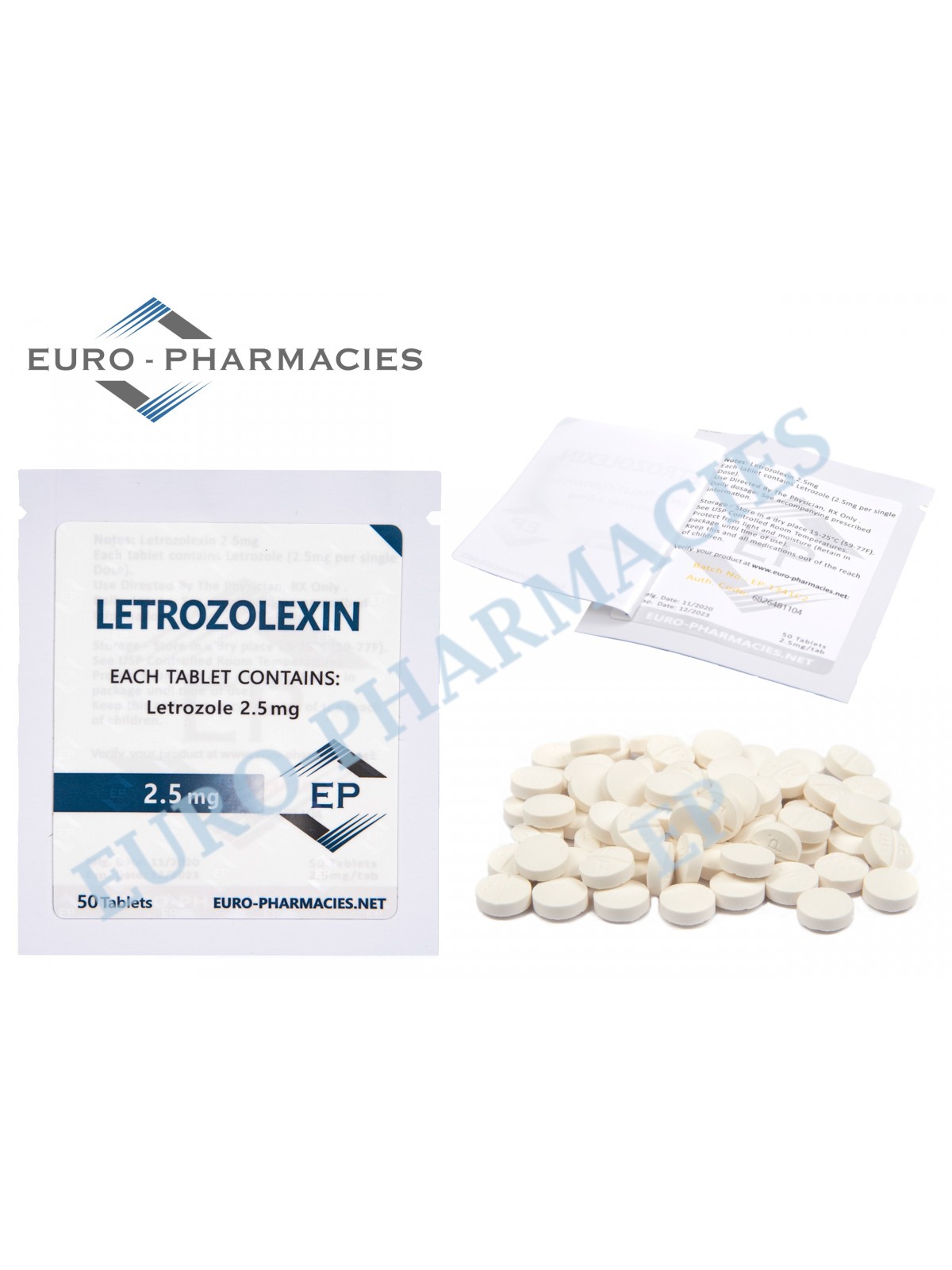 LETROZOLE (Femara)- 2.5 mg/tab 50 Tabs/bag Euro-Pharmacies - USA
