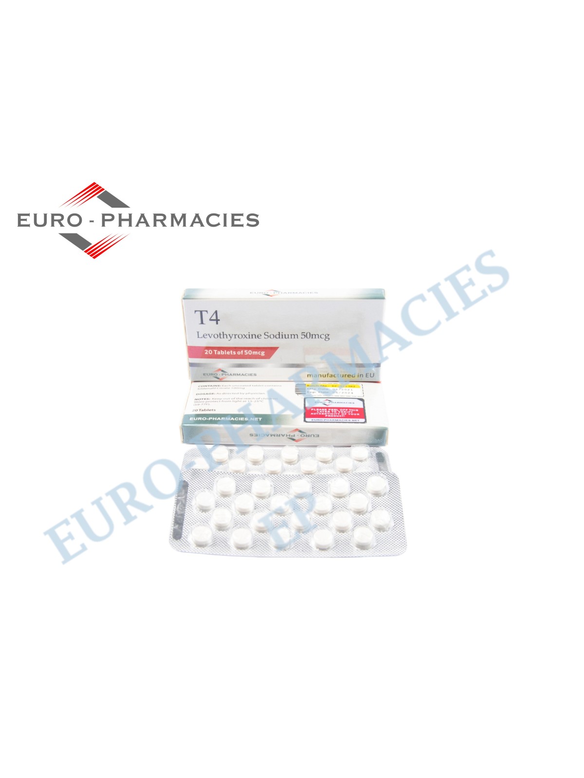 T4 - 50mcg/tab -20 pills/blister - Euro-Pharmacies