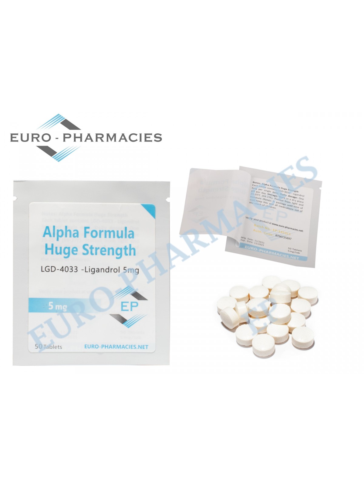 LGD4033 (Ligandrol) - 5mg/tab - 50 tab  - Euro-Pharmacies - USA