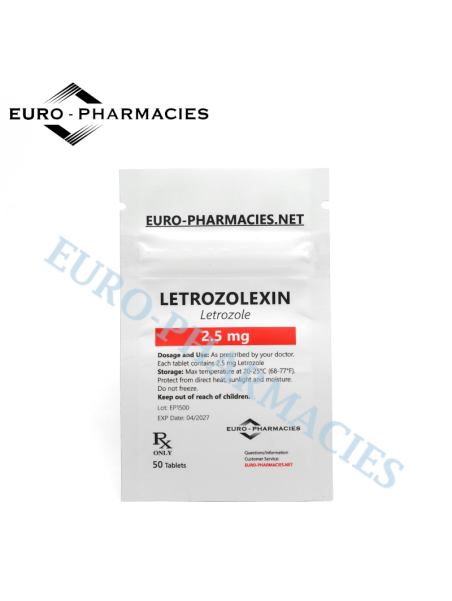 Letrozolexin (Letrozole)- 2.5 mg/tab, 50 pills/bag - Euro-Pharmacies